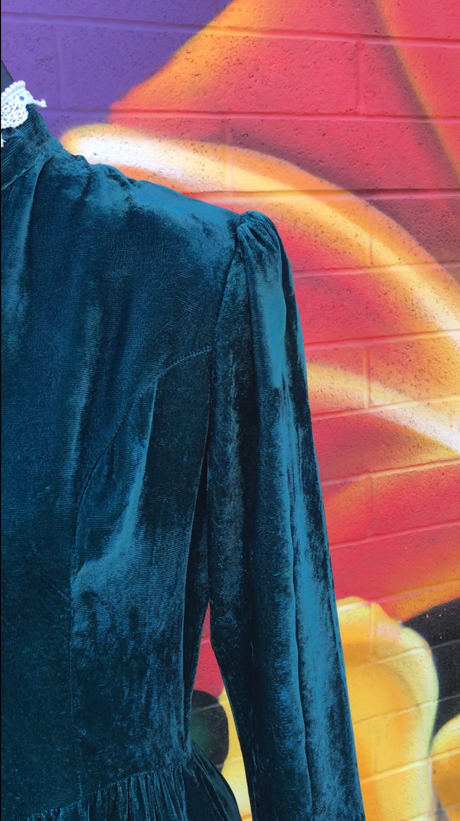 70’s Gunne Sax Victorian Style Velveteen Dress