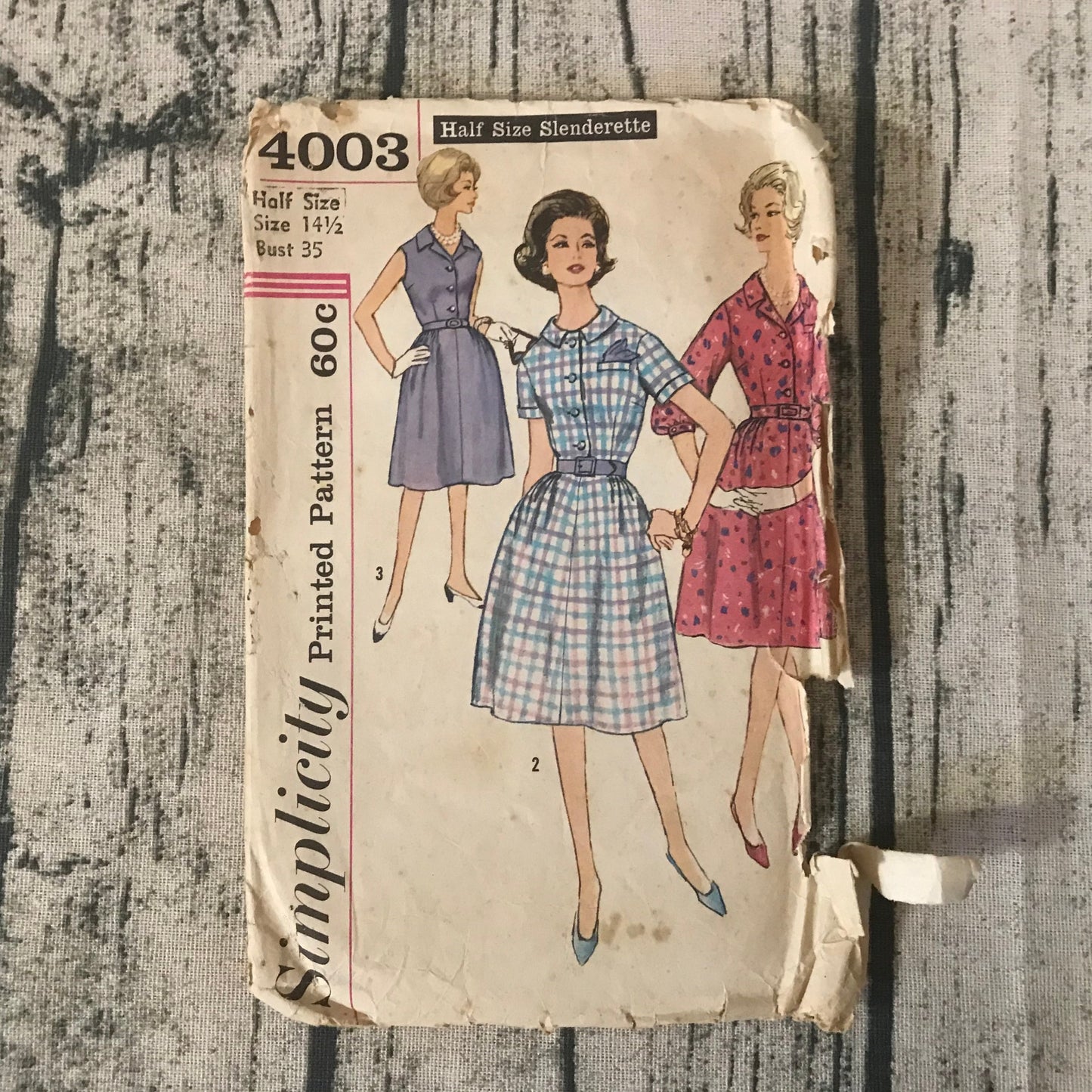 Simplicity 4003 Shirtwaist 60's Day Dress