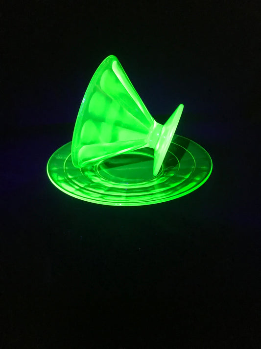 Hazel Atlas Sorbet Dish & Saucer Set