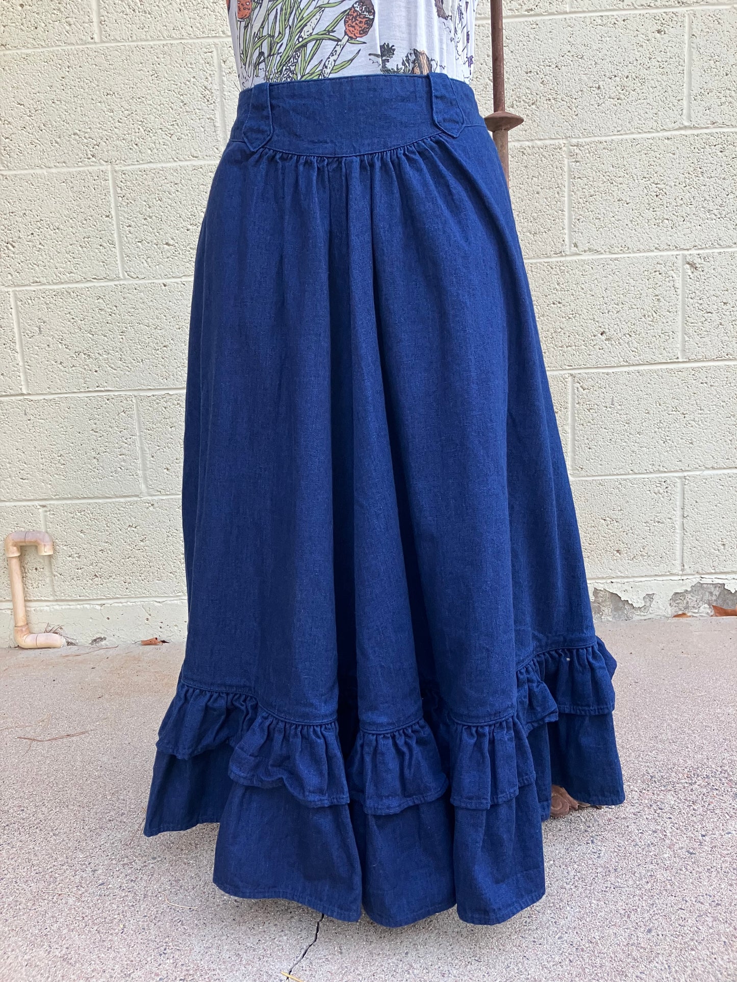 70’s Denim Prairie Western Skirt by Circle T