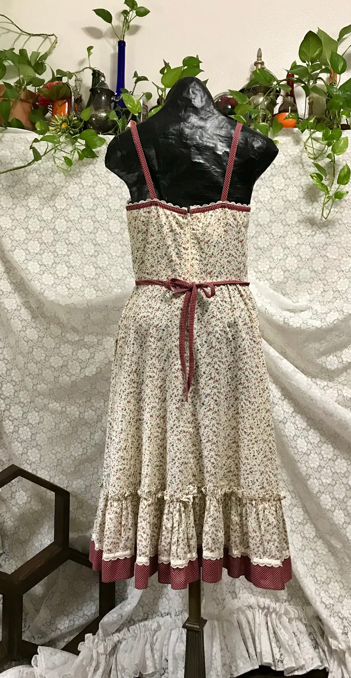 Gunne Sax Calico Corset Sundress