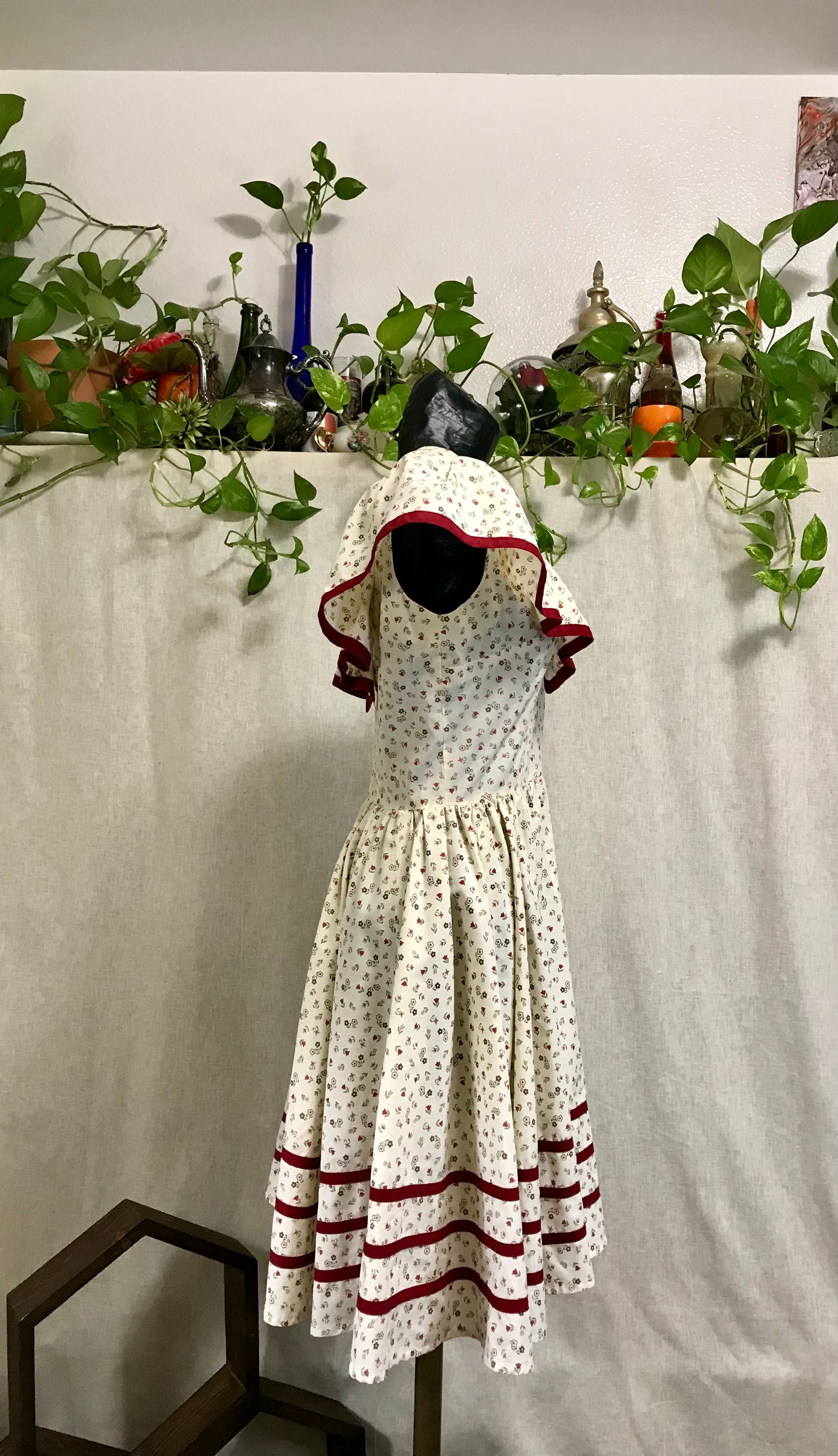 70's Prairie Swing Dress