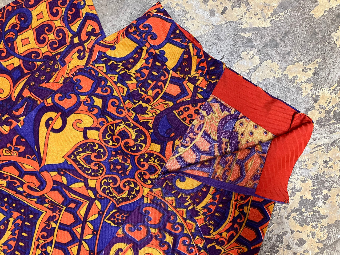 70's Bold Bohemian Maxi Skirt