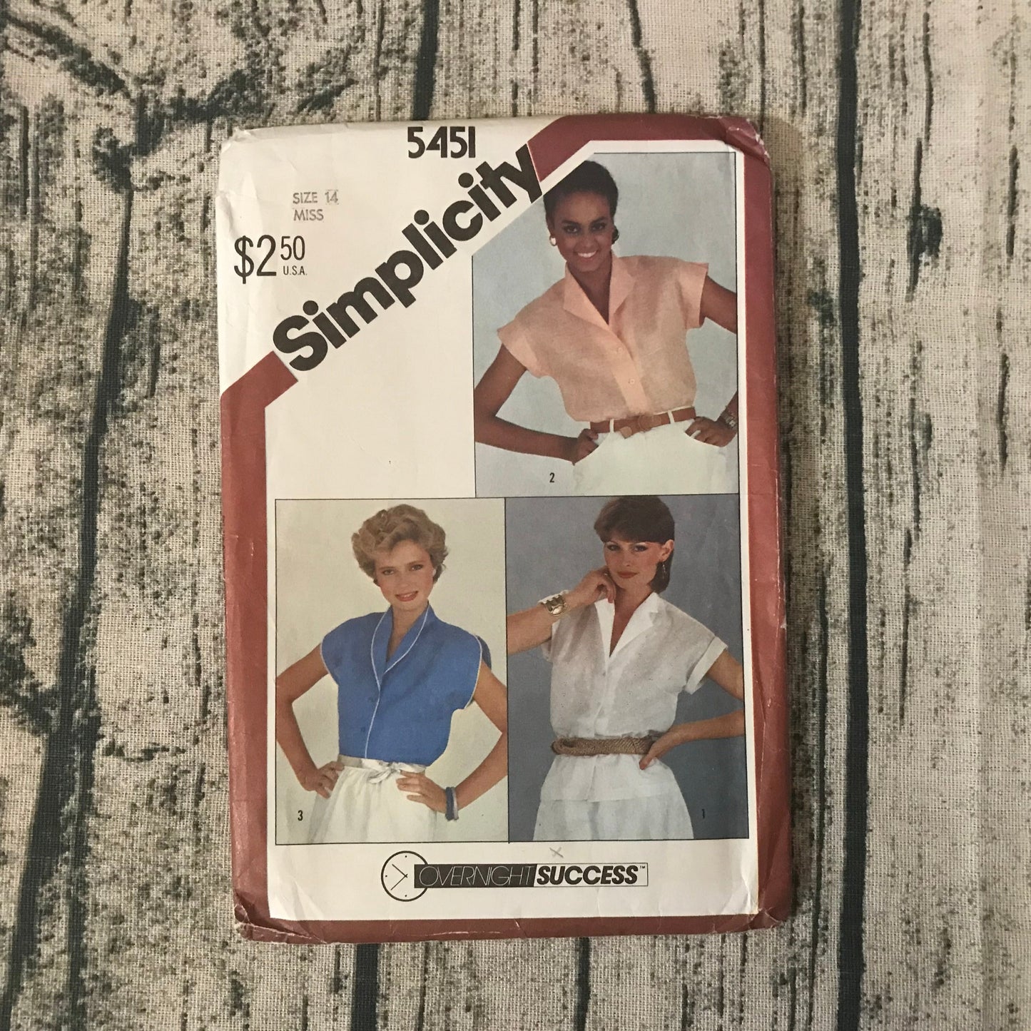 Simplicity 5451 Button Front 80's Top