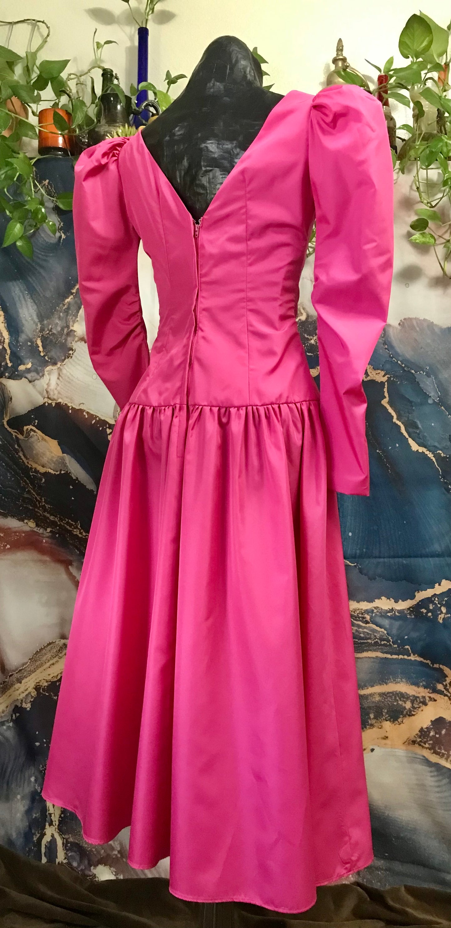 Hot Pink Perfection 80's Prom Dress By House of Bianchi