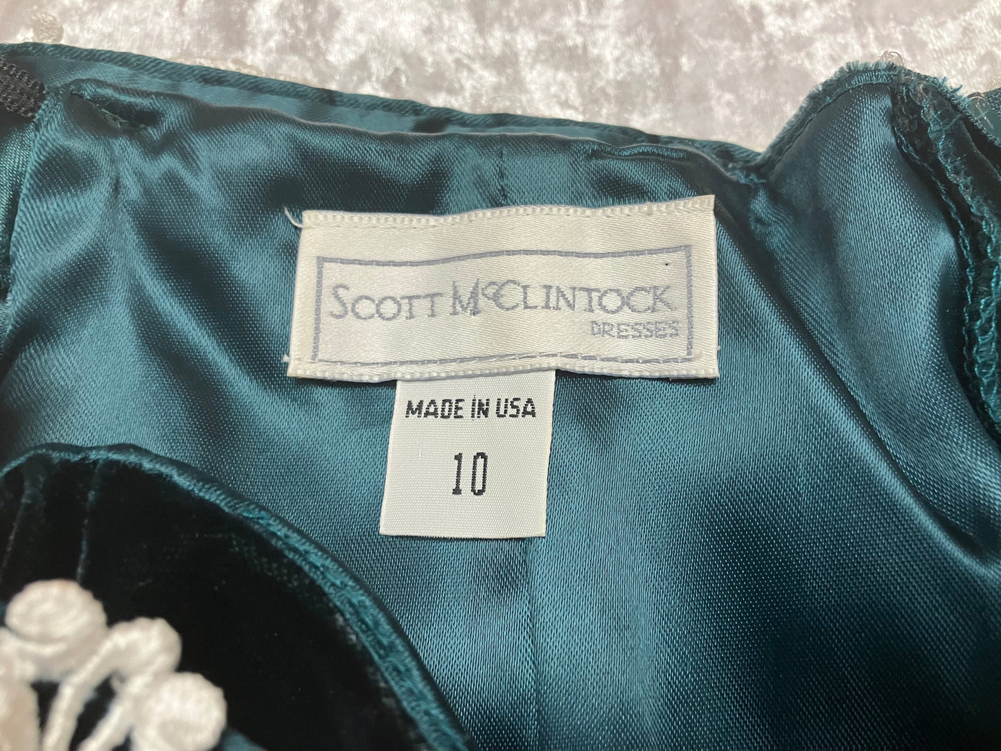 Evergreen Velveteen Scott McClintock Cocktail Dress