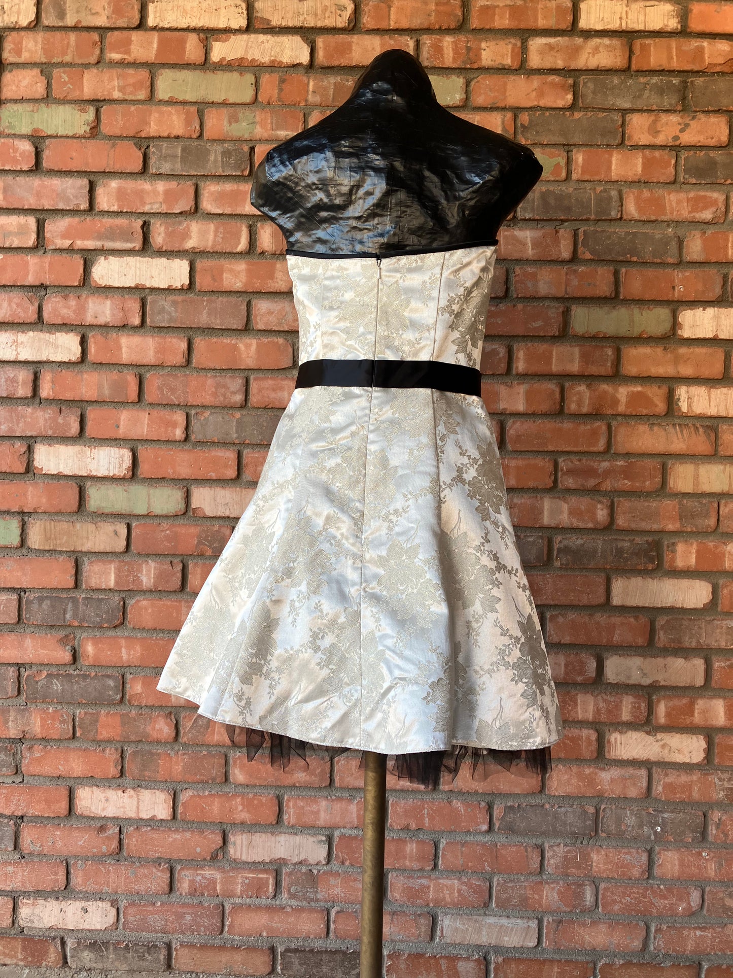 Brocade Floral Cocktail Dress by Jessica McClintock for Gunne Sax