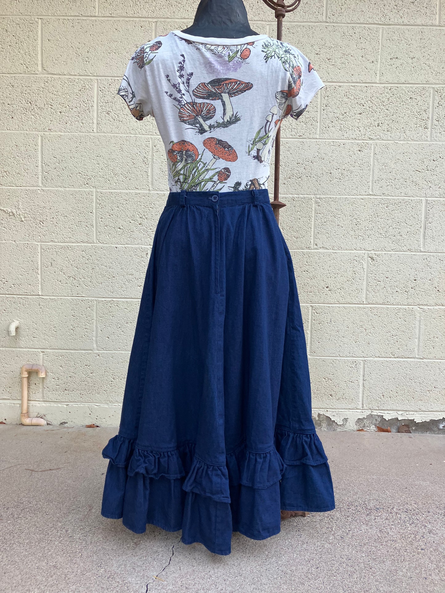 70’s Denim Prairie Western Skirt by Circle T