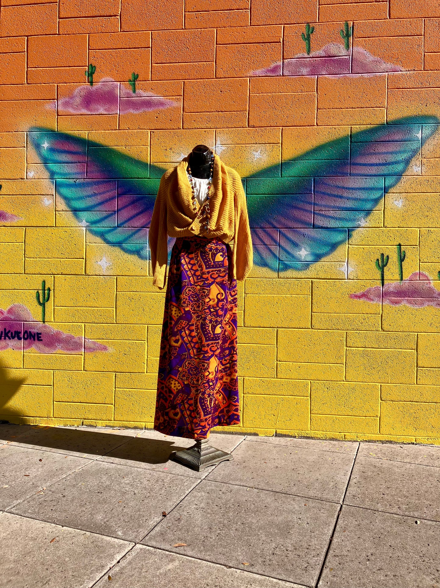 70's Bold Bohemian Maxi Skirt